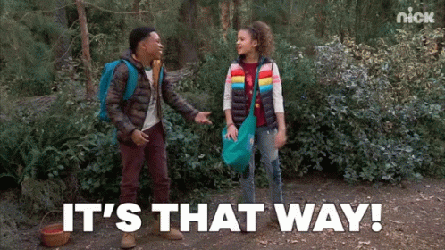 Boy And Girl Saying It's That Way GIF