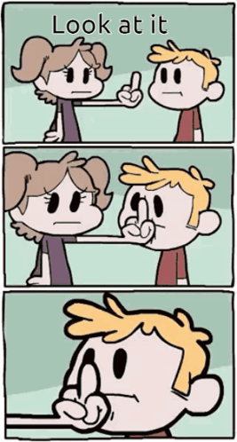 Boy and Girl Saying Look At It