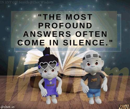 Boy And Girl Saying The Most Profound Answers Often Come In Silence GIF