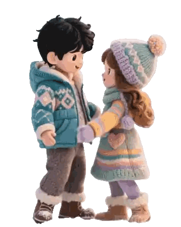 Boy and Girl Shaking Hands