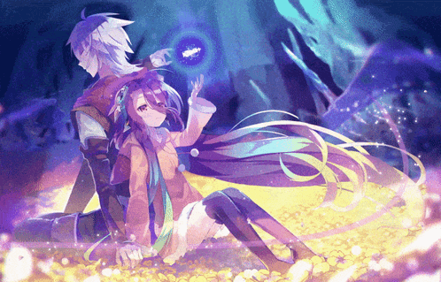 Boy and Girl Sitting on Pile of Gold Coins