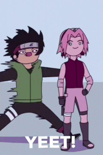 Boy And Girl Standing Next To Each Other GIF