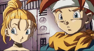 Boy and Girl Standing Next to Each Other in Cartoon