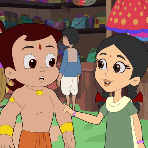 Boy And Girl Standing Next To Each Other GIF