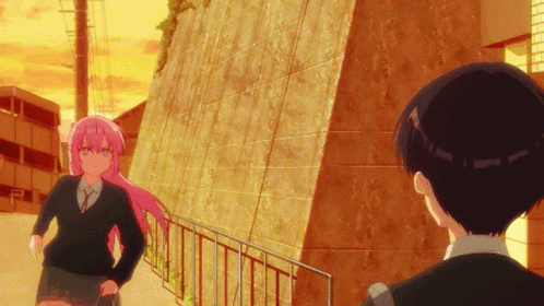 Boy And Girl Standing GIF