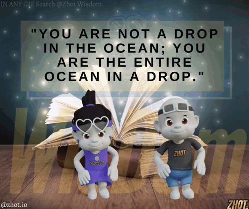 Boy and Girl with Book You Are Not a Drop in the Ocean