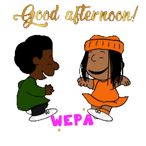 Boy And Girl With Good Afternoon