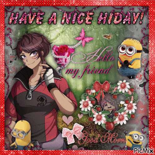 Boy and Minions Have a Nice Holiday