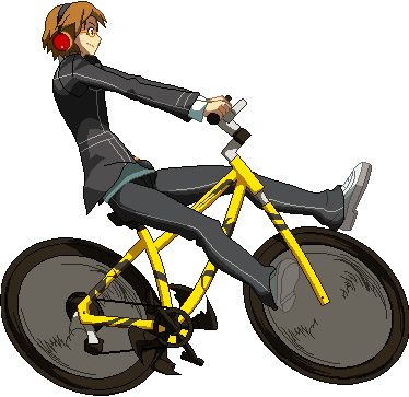 Boy Anime Riding Bicycle Funny GIF