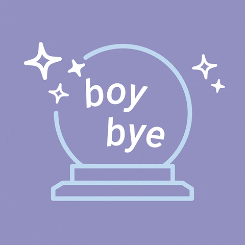 Boy Bye Glowing Snow Globe GIF