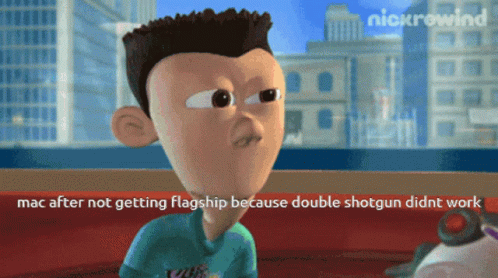 Boy Cartoon Saying Mac After Shotgun Fails GIF