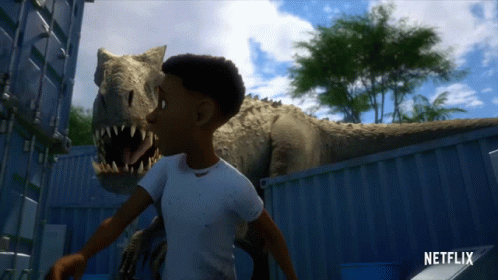 Boy Chase By Indominus Rex GIF