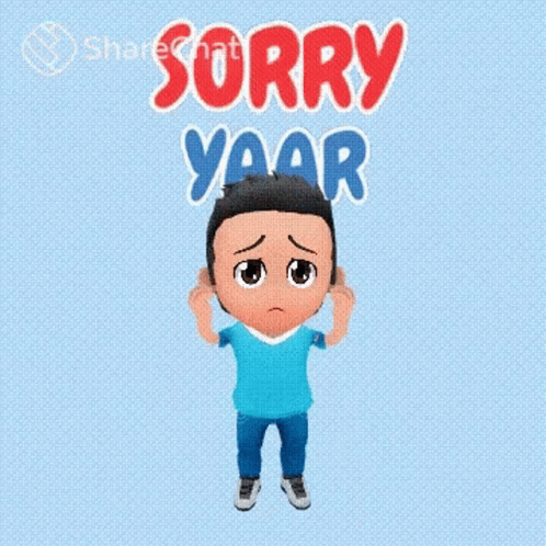 Boy Covering Ears Saying Sorry Yaar