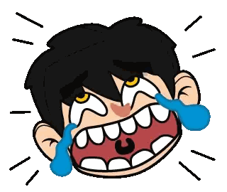 Boy Crying with Tears