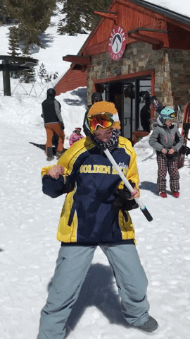 Boy Dancing Before Ski GIF