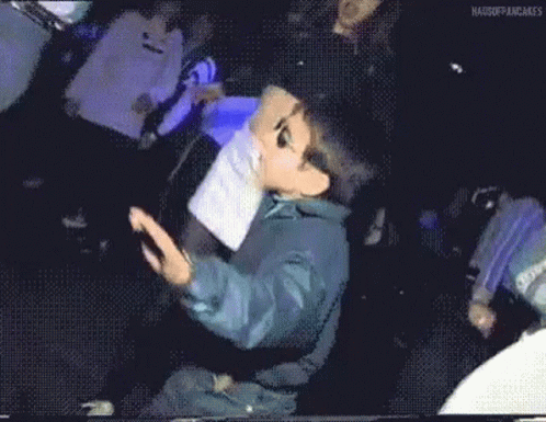 Boy Dancing in Dark Room with Harborpancakes