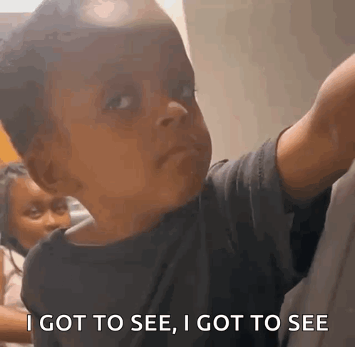 Boy Funny Face Saying I Got To See