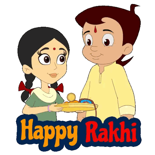 Boy Giving Girl Food Tray Rakhi