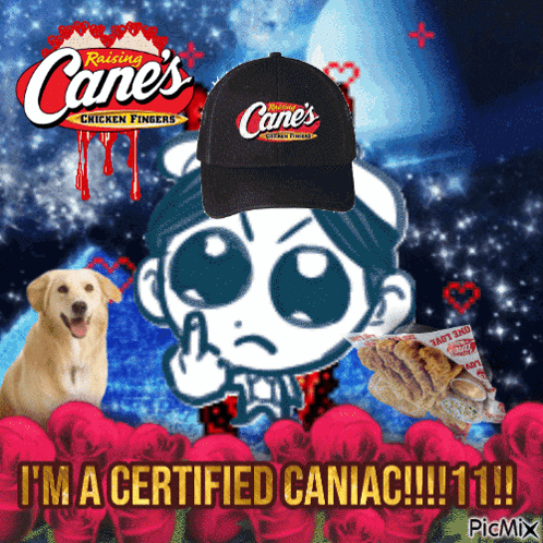 Boy Giving Middle Finger to Raising Cane's