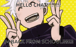 Boy Giving Peace Sign Saying Hello Chat GIF