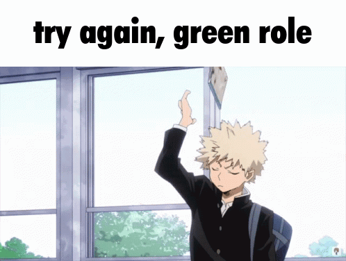 Boy High Five Try Again Green Role