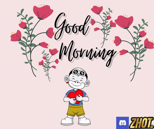 Boy Holding Heart Good Morning