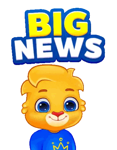 Boy Holding Megaphone in Front of News Sign