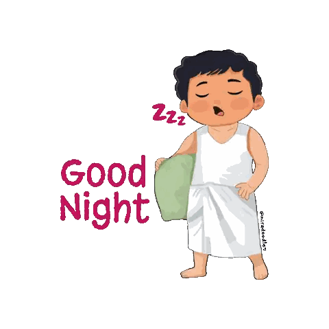 Boy Holding Pillow Good Night