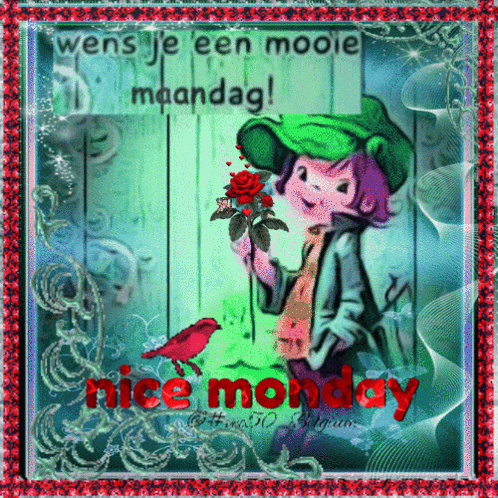 Boy Holding Rose Nice Monday