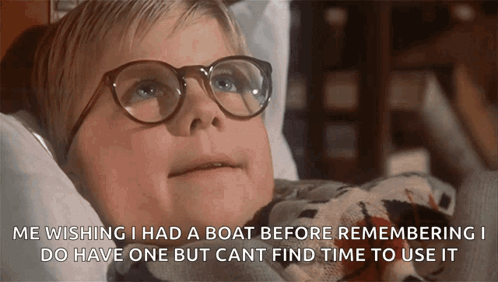 Boy in Bed Wishing He Had a Boat Before Remembering