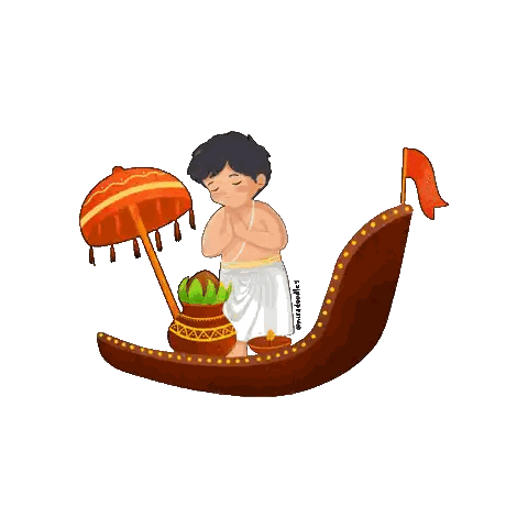 Boy in Boat Cartoon