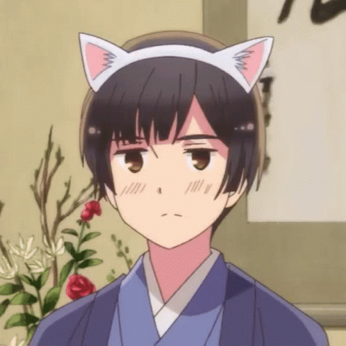 Boy in Cat Ear Headband Looks at Camera