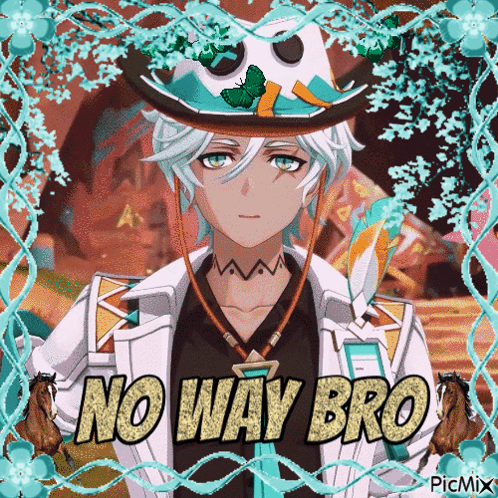 Boy in Cowboy Hat Saying No Way Bro
