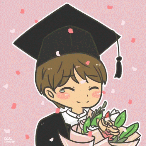 Boy in Graduation Cap and Gown