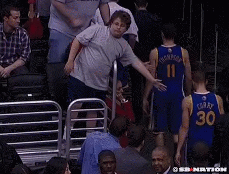 Boy In Gray Shirt Reaching Out To Man In Suit GIF