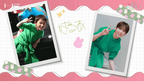 Boy in Green Shirt Surrounded by Pictures