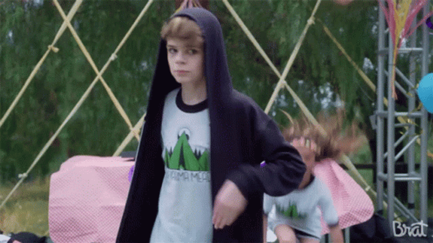 Boy In Hoodie Breakdancing GIF