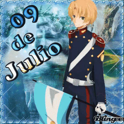 Boy in Military Uniform Holding Flag