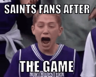 Boy In Purple Jersey Screaming Saints Fans After The Game GIF