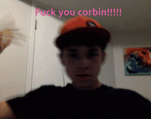 Boy in Red Hat Saying Fuck You Corbin