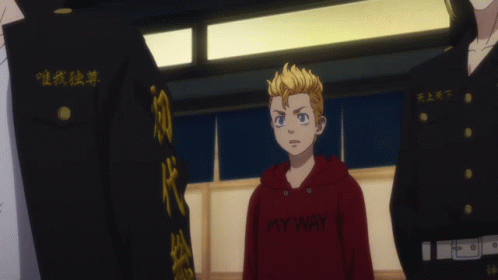 Boy In Red Hoodie With My Way GIF