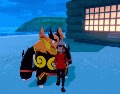 Boy in Red Jacket and Monster with Letter O
