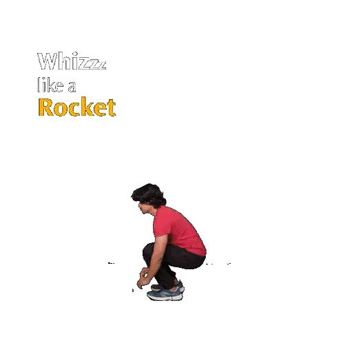 Boy in Red Shirt Dancing Whizzz Rocket