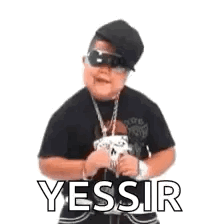 Boy in Sunglasses and Hat Saying Yessir