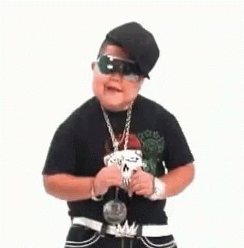 Boy in Sunglasses Hat and Belt