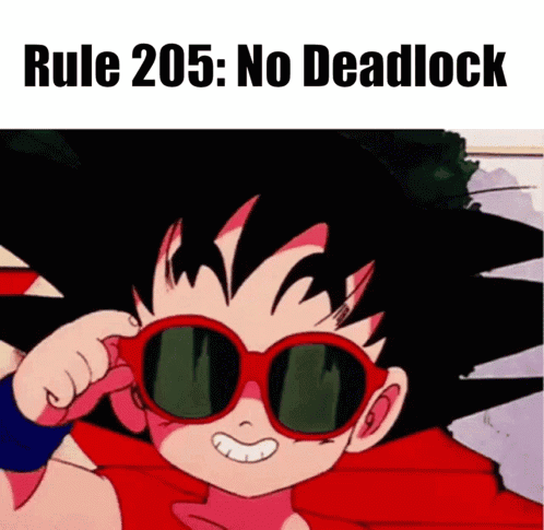 Boy in Sunglasses with Rule 205 No Deadlock
