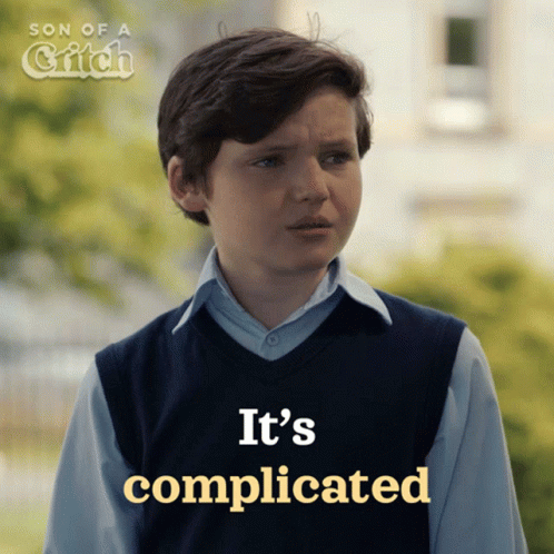 Boy In Vest Says It's Complicated GIF