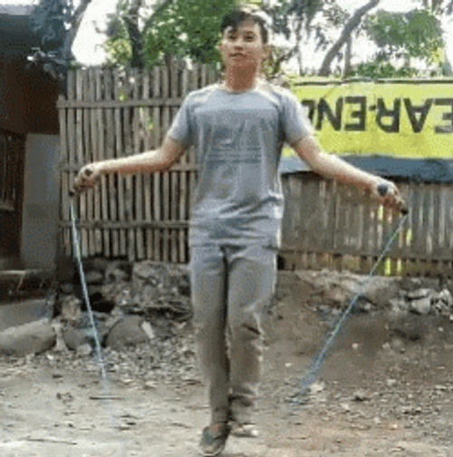 Boy Jumping Skipping Rope GIF