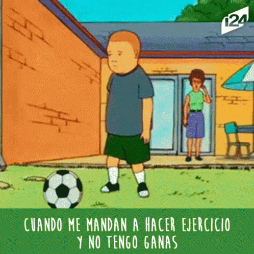 Boy Kicking Soccer Ball Cuando Me Mandan A Hacer Ejercicio
