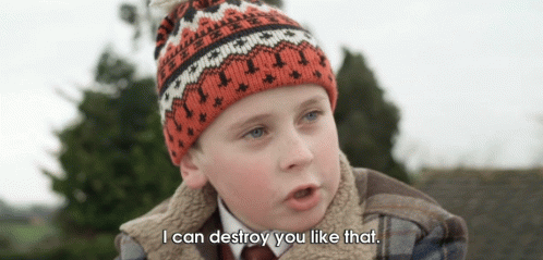 Boy Knitted Hat Plaid Jacket I Can Destroy You